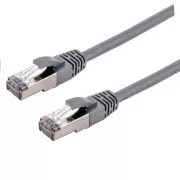C-TECH Patchcord Cat6a, S/FTP, szary, 0,5 m
