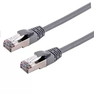 C-TECH Patchcord Cat6a, S/FTP, szary, 10m
