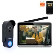 EVOLVEO DoorPhone W7, domowy bezprzewodowy zestaw wideotelefoniczny z WiFi czarny srebrny monitor