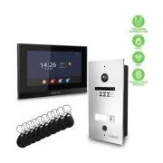 EVOLVEO DoorPhone ID-1, 2-przewodowy wideodomofon z funkcją RFID, czytnikiem linii papilarnych i obsługą kamer ONVIF