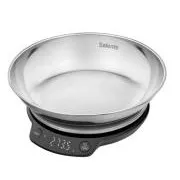 Salente Rimare, waga kuchenna, 5 kg, miska ze stali nierdzewnej, czarna/stal nierdzewna