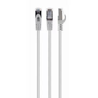 GEMBIRD Kabel krosowy S/FTP kat. 6A LSZH, biały, 0,25 m