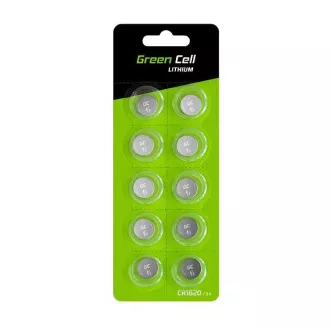 Green Cell Blister 10x Bateria litowa CR1620 3V 70mAh Przycisk
