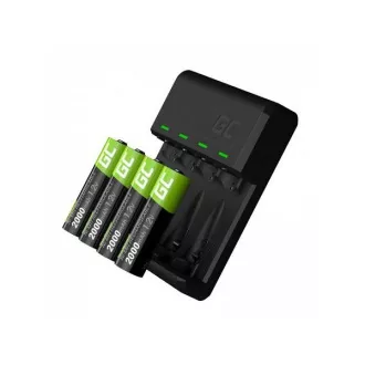 Zestaw ładowarki Green Cell VitalCharger i 4 akumulatorów AA 2000 mAh Ni-MH