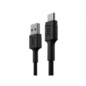 Kabel Green Cell GC PowerStream USB-A – USB-C 30 cm, szybkie ładowanie Ultra Charge, QC 3.0 Kabel Green Cell GC PowerStream USB-A – USB-C 30 cm, szybkie ładowanie Ultra Charge, QC 3.0
