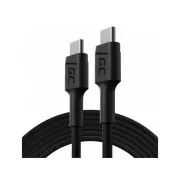 Green Cell Cable GC PowerStream USB-C - USB-C 200cm z funkcją Power Delivery (60W), 480 Mbps, Ultra Charge, QC 3.0