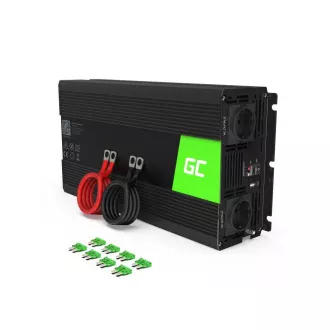 Przetwornica Green Cell 12 V na 230 V 1500 W/3000 W z czystą falą sinusoidalną Przetwornica Green Cell 12 V na 230 V 1500 W/3000 W z czystą falą sinusoidalną
