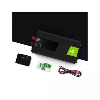 Przetwornica Green Cell 12 V na 230 V 1500 W/3000 W z czystą falą sinusoidalną Przetwornica Green Cell 12 V na 230 V 1500 W/3000 W z czystą falą sinusoidalną