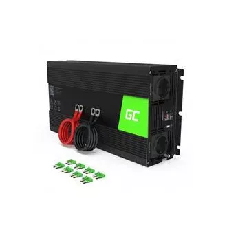 Przetwornica Green Cell 12 V na 230 V 1500 W/3000 W z czystą falą sinusoidalną Przetwornica Green Cell 12 V na 230 V 1500 W/3000 W z czystą falą sinusoidalną