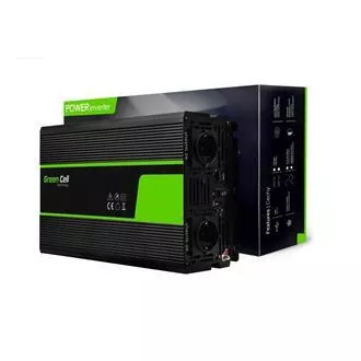 Przetwornica Green Cell 12 V na 230 V 1500 W/3000 W z czystą falą sinusoidalną Przetwornica Green Cell 12 V na 230 V 1500 W/3000 W z czystą falą sinusoidalną