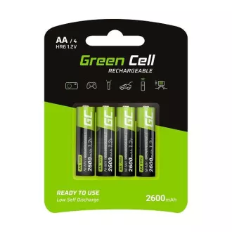 Akumulatory Green Cell 4x AA R6 2600mAh