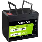 Akumulator litowo-żelazowo-fosforanowy Green Cell CUBE LiFePO4 50Ah 12,8V 640Wh do kampera, wózka golfowego, elektrowni wiatrowej