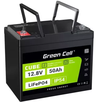 Akumulator litowo-żelazowo-fosforanowy Green Cell CUBE LiFePO4 50Ah 12,8V 640Wh do kampera, wózka golfowego, elektrowni wiatrowej