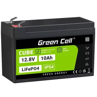 Akumulator Green Cell CUBE LiFePO4 10Ah 12,8V 128Wh fosforan litowo-żelazowy do zasilania i oświetlenia awaryjnego, jednostki centralne Akumulator Green Cell CUBE LiFePO4 10Ah 12,8V 128Wh fosforan litowo-żelazowy do zasilania i oświetlenia awaryjnego, jednostki centralne