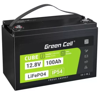 Akumulator litowo-żelazowo-fosforanowy Green Cell CUBE LiFePO4 100Ah 12.8V 1280Wh do fotowoltaiki, przyczep kempingowych, łodzi