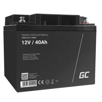 Bezobsługowy akumulator Green Cell AGM VRLA 12V 40Ah do kosiarki, skutera, łodzi, wózka inwalidzkiego Bezobsługowy akumulator Green Cell AGM VRLA 12V 40Ah do kosiarki, skutera, łodzi, wózka inwalidzkiego