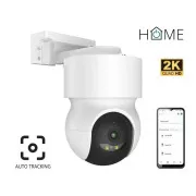 iGET HOME Camera CS8 White - Bezprzewodowa kamera zewnętrzna 2K, automatyczne śledzenie, stopień ochrony IP65, dźwięk