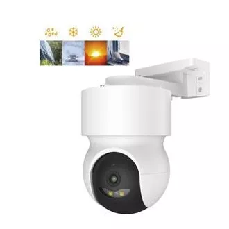 iGET HOME Camera CS8 White - Bezprzewodowa kamera zewnętrzna 2K, automatyczne śledzenie, stopień ochrony IP65, dźwięk