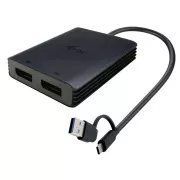 Podwójny adapter wideo 4K DP I-Tec USB-A/USB-C