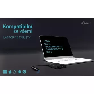Podwójny adapter wideo 4K DP I-Tec USB-A/USB-C