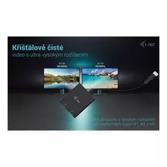Podwójny adapter wideo 4K DP I-Tec USB-A/USB-C