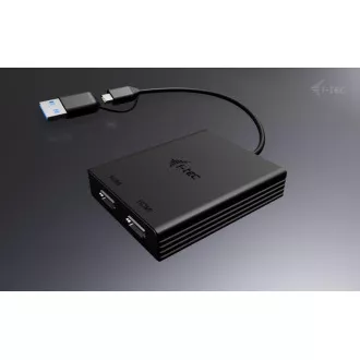 Podwójny adapter wideo 4K HDMI I-Tec USB-A/USB-C Podwójny adapter wideo 4K HDMI I-Tec USB-A/USB-C