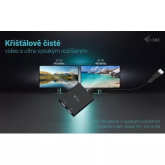Podwójny adapter wideo 4K HDMI I-Tec USB-A/USB-C Podwójny adapter wideo 4K HDMI I-Tec USB-A/USB-C