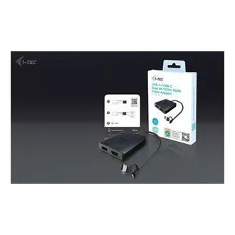 Podwójny adapter wideo 4K HDMI I-Tec USB-A/USB-C Podwójny adapter wideo 4K HDMI I-Tec USB-A/USB-C