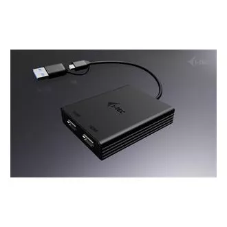 Podwójny adapter wideo 4K HDMI I-Tec USB-A/USB-C Podwójny adapter wideo 4K HDMI I-Tec USB-A/USB-C