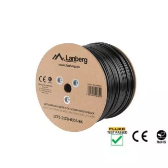 LANBERG KABEL LAN KAT.5E FTP 305M STAŁY ZEWNĘTRZNY CU CZARNY FLUKE PRZEKAZANY LANBERG KABEL LAN KAT.5E FTP 305M STAŁY ZEWNĘTRZNY CU CZARNY FLUKE PRZEKAZANY