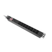 LANBERG 19" 1U 16A 2M 8X GNIAZDA IEC C13 CZARNY C20