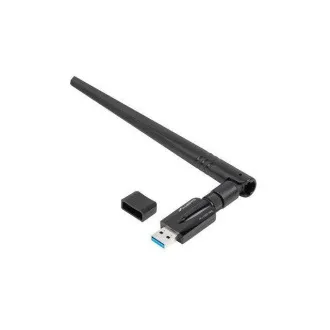 KARTA SIECIOWA LANBERG USB NC-1200-WIE AC1200 DWUZAKRESOWA 1X ANTENA WEWNĘTRZNA   1X ANTENA ZEWNĘTRZNA