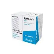 LANBERG KABEL LAN 100 MB/s 100 m, sztywny, CCA, szary