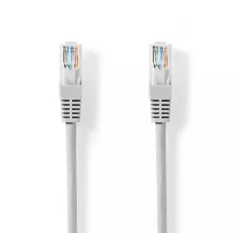 Nedis CCGL85230GY50 - Kabel sieciowy CAT6 | Wtyk RJ45 | Wtyk RJ45 | U/UTP | 5.00 m | Okrągły | PVC | Szary | Etykieta