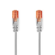 Nedis CCGL85230GY150 - Kabel sieciowy CAT6 U/UTP | Wtyk RJ45 - Wtyk RJ45 | 15.00 m | Okrągły | PVC | Szary