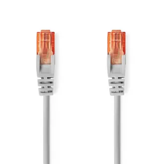 Nedis CCGL85230GY150 - Kabel sieciowy CAT6 U/UTP | Wtyk RJ45 - Wtyk RJ45 | 15.00 m | Okrągły | PVC | Szary