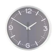 Nedis CLWA3226SS – zegar ścienny | Średnica: 300 mm | Aluminium | Cichy mechanizm | Metal