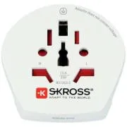 Skross SKR1500211EC – adapter podróżny do Europy dla urządzeń 2- i 3-biegunowych z ponad 220 miejsc docelowych