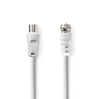 Nedis CSGL41000WT30 – Kabel satelitarny i antenowy | Wtyk typu F | Wtyk typu F | 75 omów | Podwójne ekranowanie | 3 m | Biały Nedis CSGL41000WT30 – Kabel satelitarny i antenowy | Wtyk typu F | Wtyk typu F | 75 omów | Podwójne ekranowanie | 3 m | Biały