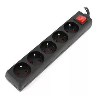 OMEGA 5 GNIAZDOWA LISTWA PRZEDŁUŻAJĄCA Z PODSTAWOWĄ OCHRONĄ PRZECIWPRZEPIĘCIOWĄ 1,5M 16A 5 GNIAZD TYP E FRENCH BLACK OMEGA 5 GNIAZDOWA LISTWA PRZEDŁUŻAJĄCA Z PODSTAWOWĄ OCHRONĄ PRZECIWPRZEPIĘCIOWĄ 1,5M 16A 5 GNIAZD TYP E FRENCH BLACK