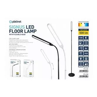 PLATINET lampa podłogowa SIGNUS 10W 84 LED 500 lumenów, czarna, wysokość 150cm PLATINET lampa podłogowa SIGNUS 10W 84 LED 500 lumenów, czarna, wysokość 150cm