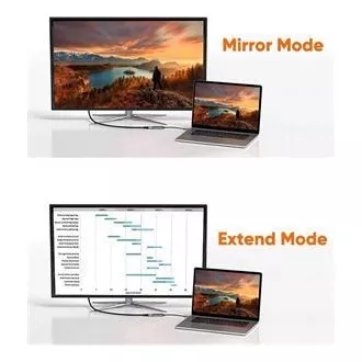 PremiumCord Adapter USB-C do HDMI 8K@60Hz, 4K@144Hz Aluminium