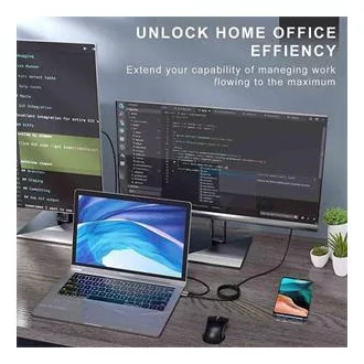 PremiumCord Adapter USB-C do HDMI 8K@60Hz, 4K@144Hz Aluminium