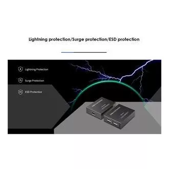 PremiumCord 4-portowy przedłużacz USB 2.0 przez Cat5/Cat5e/Cat6 do 150 m