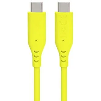 PremiumCord – silikonowy kabel z wtykami USB-C, 60 W, 480 Mb/s, żółty, wyjątkowo miękki, 1,5 m PremiumCord – silikonowy kabel z wtykami USB-C, 60 W, 480 Mb/s, żółty, wyjątkowo miękki, 1,5 m