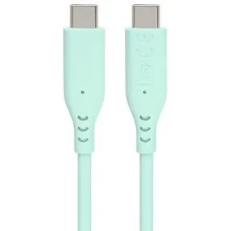 PremiumCord – silikonowy kabel z wtykami USB-C, 60 W, 480 Mb/s, turkusowy, wyjątkowo miękki, 1,5 m PremiumCord – silikonowy kabel z wtykami USB-C, 60 W, 480 Mb/s, turkusowy, wyjątkowo miękki, 1,5 m