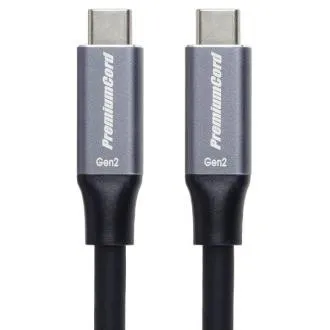 Kabel PremiumCord USB-C (USB 3.2 GEN 2, 5 A, 100 W, 10 Gbit/s) czarny, 5 m Kabel PremiumCord USB-C (USB 3.2 GEN 2, 5 A, 100 W, 10 Gbit/s) czarny, 5 m
