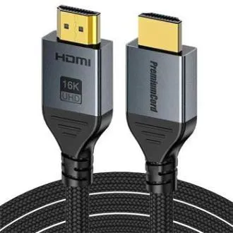 Kabel PremiumCord Ultra HD HDMI 2.2 16K@60Hz, 8K@240Hz, 4K@480Hz, złocone styki, 1 m Kabel PremiumCord Ultra HD HDMI 2.2 16K@60Hz, 8K@240Hz, 4K@480Hz, złocone styki, 1 m