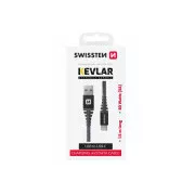 KABEL DO TRANSMISJI DANYCH SWISSTEN KEVLAR USB/USB-C 1,5 M ANTRACYT