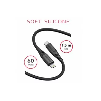 SWISSTEN KABEL DO TRANSMISJI DANYCH MIĘKKI SILIKONOWY USB-C / USB-C 1,5 M 60W CZARNY